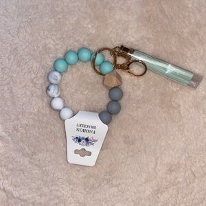FREE Keychain - Mint, Gray, and White